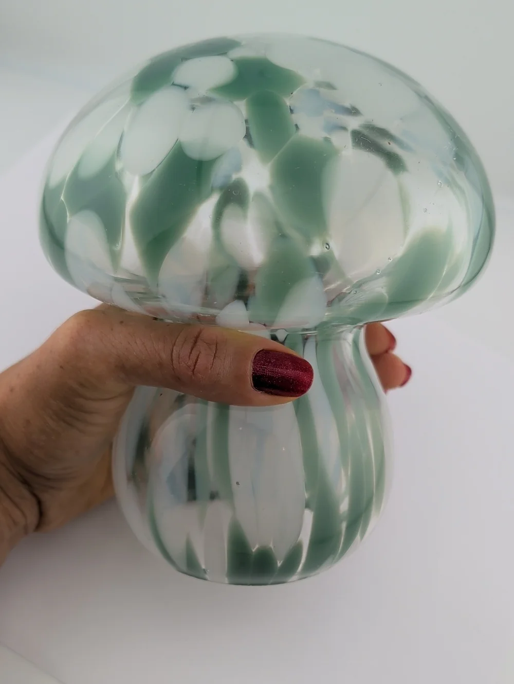 Fairy Light Toadstool Hand blown Glass